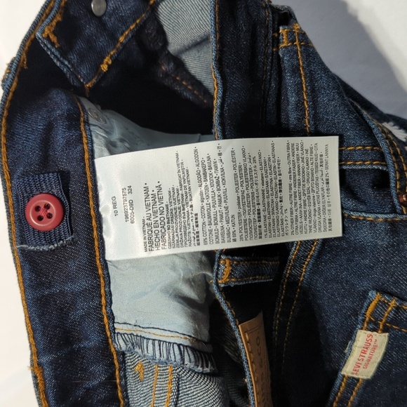 Levi's 10R Blue Straight Leg Kids Jeans with Floral Embroidery NEW WITH TAGS!! - Picture 8 of 11